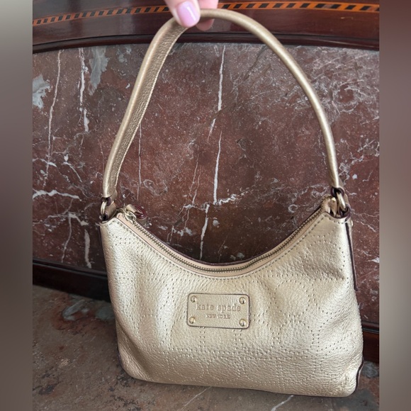 kate spade Handbags - Kate Spade Metallic Gold Shoulder Bag